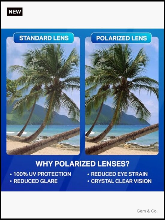 Polarized Aviator Sunglasses with Wrap-Around Frame, 100% UV Protection main image 7